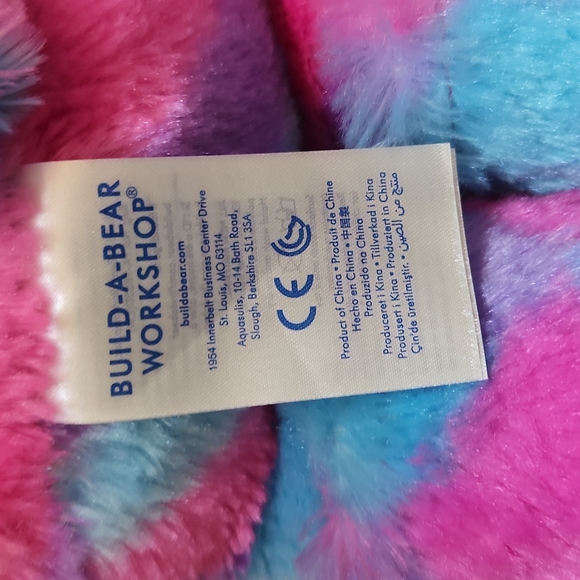 Build A Bear 18" Heartables Kiki Panda Safari Stripe Pink Purple Blue BAB - Picture 11 of 12